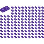 LEGO Yedek Parçalar: Plate 1X2: 100 Adet 1x2 Plate Parts Plaka Parçası Koyu Mor - Dark Purple 3023