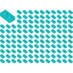 LEGO Yedek Parçalar: Plate 1X2: 100 Adet 1x2 Plate Parts Plaka Parçası Turkuaz - Dark Turquoise 3023