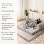 Legom 2 Kişilik Yorganlı Aktivite Koltuk & Açılabilir Yatak & Çok Amaçlı Modern Sünger Koltuk - Gri