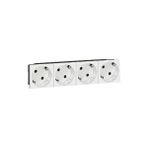 Legrand 077254 Armada 4'lü Topraklı Priz 45 Açılı