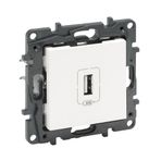 Legrand 1100Ma 768197 Raventi Beyaz Tekli Usb Şarj Prizi