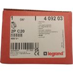 Legrand 2 Kutup 230/400 V C Tipi 20A Dx3 Otomatik Sigorta 10 Ka - 4 092 03 - LEGRAND 2 KUTUP 230/400 V C TİPİ 20A DX3 OTOMATİK SİGORTA 10 kA - 4 092 03 - Açık Gri