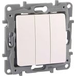 Legrand 767103 Salbei Beyaz Üçlü Anahtar