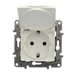 Legrand 767118 Salbei Beyaz Kapaklı Topraklı Priz