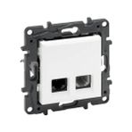 Legrand 768130 Raventi Beyaz Telefon Prizi 2XRJ11