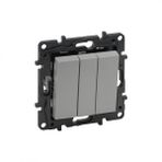 Legrand 768203 3'lü Raventi Alüminyum Anahtar