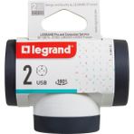 LEGRAND GRUP PRİZ 3X2P+T A+C USB + TYPE C - Beyaz-Grı
