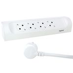 Legrand, Perfect-Fit 694501 694501 köşe priz, çoklu priz, 45° açılı, duvar ve masa montajı, 1 metre kablo uzunluğu, ultra beyaz