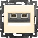 Legrand Valena Krem 2*4 Telefon Prizi (Çercevesizdir)