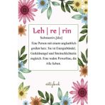 Lehrerin Definition Notizbuch: Schönes blumiges Notizbuch als Dankeschön für die Lehrerin – Geschenkideen für Grundschule, Abschied oder zum Danke sagen