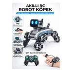 LEIDORY Uzaktan Bilekten Kumandalı Şarjlı 8 Teker Akrobat Robot Köpek Müzikli ve Led Işık 25 cm Köpek Araba