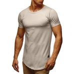 Leif Nelson Erkek yazlık tişört, yuvarlak yaka, dar kesim, pamuk oranı, modern erkek tişörtü, bisiklet yaka, kapüşonlu sweatshirt, kısa kollu, uzun LN6368, Sinyal Grisi, XXL