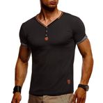 Leif Nelson LN-1390 Siyah V Yaka Erkek T-shirt