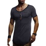 Leif Nelson LN-6288 Siyah Erkek T-shirt
