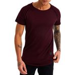 Leif Nelson LN-6339 Şarap Rengi Erkek T-shirt