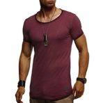 Leif Nelson LN-8209 Şarap Rengi Erkek T-shirt