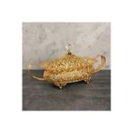 Leila Aynalı Gold Oval Gondol Şekerlik & Kurabiyelik & Çikolatalık & Lokumluk
