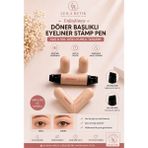 Leila Butik Siyah-Suya Dayanıklı Çift Taraflı Eyeliner Damga Kalem 1 Parça Kolay Uygulama