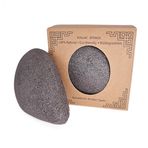 Leirinik %100 Konjac organik temizleme süngeri, 1 adet siyah, damla şeklinde, yüz ve vücut için yumuşak peeling, yağlı, kuru, karışık ve hassas ciltler için