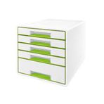 Leitz 5214 WOW Metalik Koyu Yeşil 5 Çekmeceli Evrak Rafı