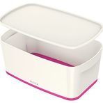 Leitz 5229 MyBox Pembe Beyaz Kapaklı Küçük Saklama Kutusu