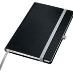 Leitz Style A5 not defteri, kareli, sert kapaklı, 160 sayfa, 80 yaprak, FSC sertifikalı 100 g/m² kağıt, kilit ve yer imi, ofis ve ev ofis için, siyah, 44861094