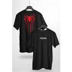 LEIVOR Spiderman örümcek sırt Baskılı Siyah T-shirt