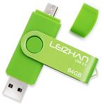 LEIZHAN 64 GB USB Flash Sürücü Mikro Kalem Sürücü Akıllı Telefon Pendrive USB 2.0 Bellek Çubuğu Samsung Galaxy, Xiaomi, LG, Sony, One-Plus, HTC, Meizu Yeşil