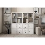 Leksa 4 Kapaklı Çekmeceli Raflı Kitaplık 97 Cm Beyaz Ktp-1071-Ç