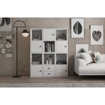 Leksa 5 Kapaklı Çekmeceli Raflı Kitaplık 97 Cm Beyaz Ktp-1064-Ç