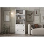 Leksa Çekmeceli Raflı Kitaplık 65 Cm Beyaz Ktp-1172-Ç