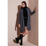 Lela % 100 Akrilik Triko Örme Uzun Bayan Hırka 4615212 ANTRASİT