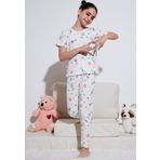 Lela % 100 Pamuk Bisiklet Yaka Kısa Kollu Kız Çocuk Pijama Takımı 6651002 ŞEKER PEMBE