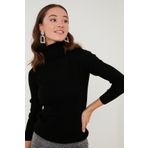 Lela 4614102 Fitilli Regular Fit Balıkçı Yaka Soft Akrilik Kadın Kazak