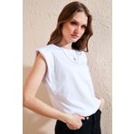 Lela 5864019 Beyaz Kadın T-shirt