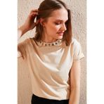 Lela 5864054 Beyaz Kadın T-shirt