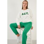 Lela 5864879 Beyaz Kadın Sweatshirt