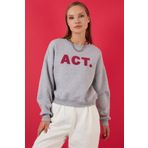 Lela 5864879 Gri Kadın Sweatshirt