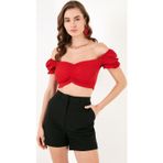 Lela 5865601 Kırmızı Kadın Bluz