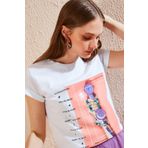 Lela 6001003 Beyaz Kadın T-shirt