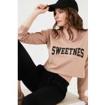 Lela 6001028 Camel Kadın Sweatshirt