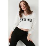Lela 6001028 Ekru Kadın Sweatshirt