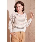 Lela 6071533 Ekru Kadın Kazak