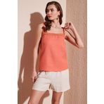 Lela 611BZ0299 Turuncu Kadın Bluz