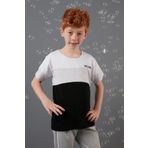 Lela 6211013 Gri Siyah Beyaz Erkek Çocuk T-shirt