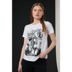 Lela Bayan 6001004 Beyaz Kadın Tshirt