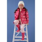 Lela Çocuk Mont FUŞYA Pembe Kısa Polar Kış Mont