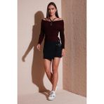 Lela Comfort Fit Kemer Detaylı Mini Boy Bayan Şort Etek 611SR0081 SİYAH