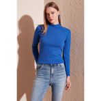 Lela Fitilli Esnek Slim Fit Yarım Balıkçı Yaka Kazak Bayan KAZAK 5865344