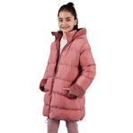LELA Kız Çocuk Kapüşonlu Şişme Mont, Pembe, 12 Yaş